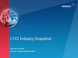 LTCI Industry Snapshot Date: 05-June-2009 Location: Genpact-Genworth COE 
