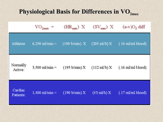 Physiological Basis for Differences in VO 2max 