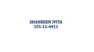 SHAHREEN IVITA
151-11-4411
 