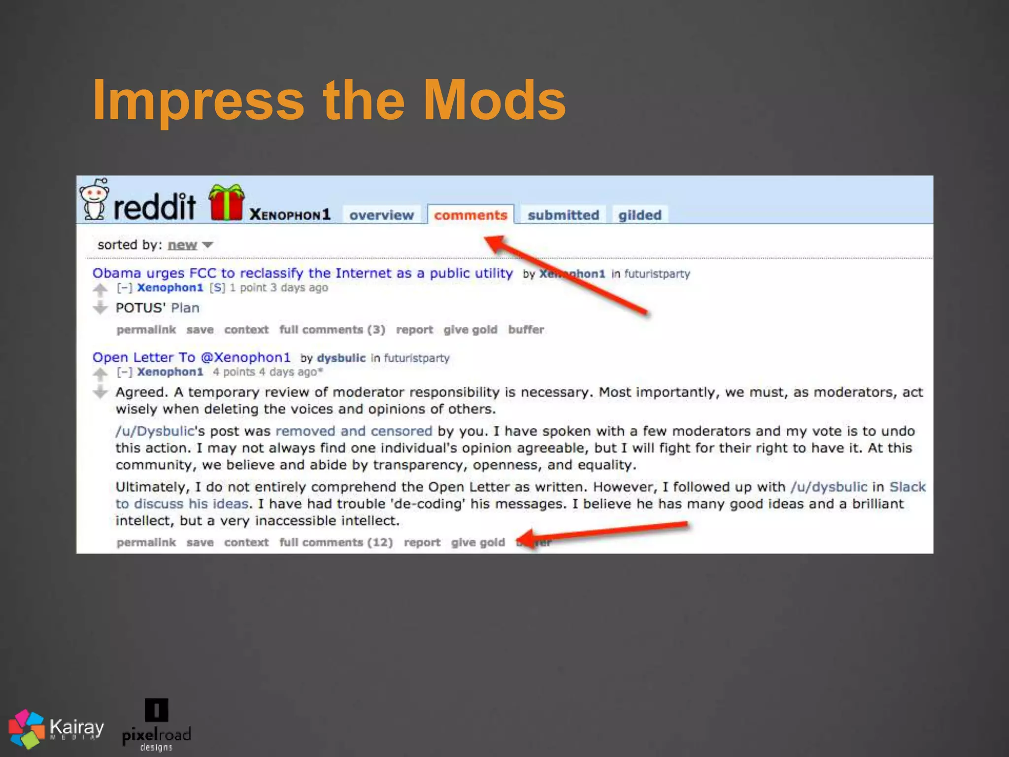 Impress the Mods 
 