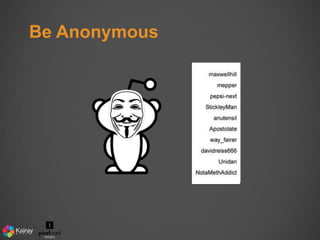 Be Anonymous 
 