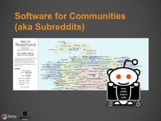 Software for Communities 
(aka Subreddits) 
 