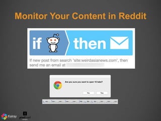 Monitor Your Content in Reddit 
 