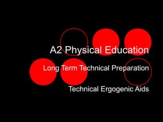 A2 Physical Education
Long Term Technical Preparation
Technical Ergogenic Aids

 