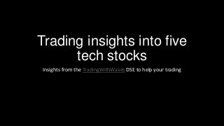 Trading insights into five
tech stocks
Insights from the TradingWithWaves DSE to help your trading

 