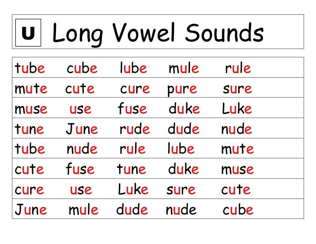 long vowel sounds