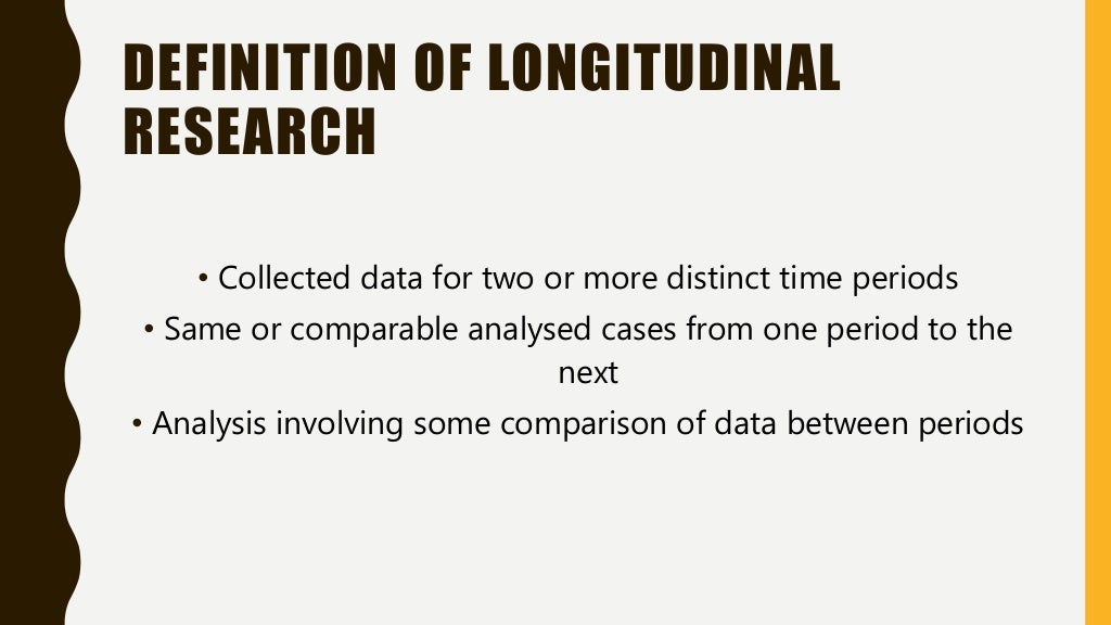 Longitudinal vs. Crosssectional Studies