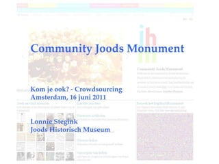 Presentatie Lonnie Stegink KJO9- Crowdsourcing