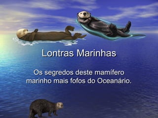 Lontras MarinhasLontras Marinhas
Os segredos deste mamíferoOs segredos deste mamífero
marinho mais fofos do Oceanário.marinho mais fofos do Oceanário.
 