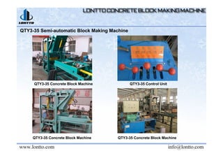 QTY3-35 Semi-automatic Block Making Machine
QTY3-35 Concrete Block Machine
QTY3-35 Concrete Block Machine QTY3-35 Concrete Block Machine
QTY3-35 Control Unit
 