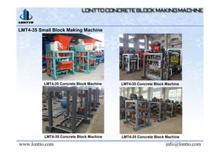 LMT4-35 Concrete Block Machine
LMT4-35 Concrete Block Machine
LMT4-35 Small Block Making Machine
LMT4-35 Concrete Block Machine
LMT4-35 Concrete Block Machine
 