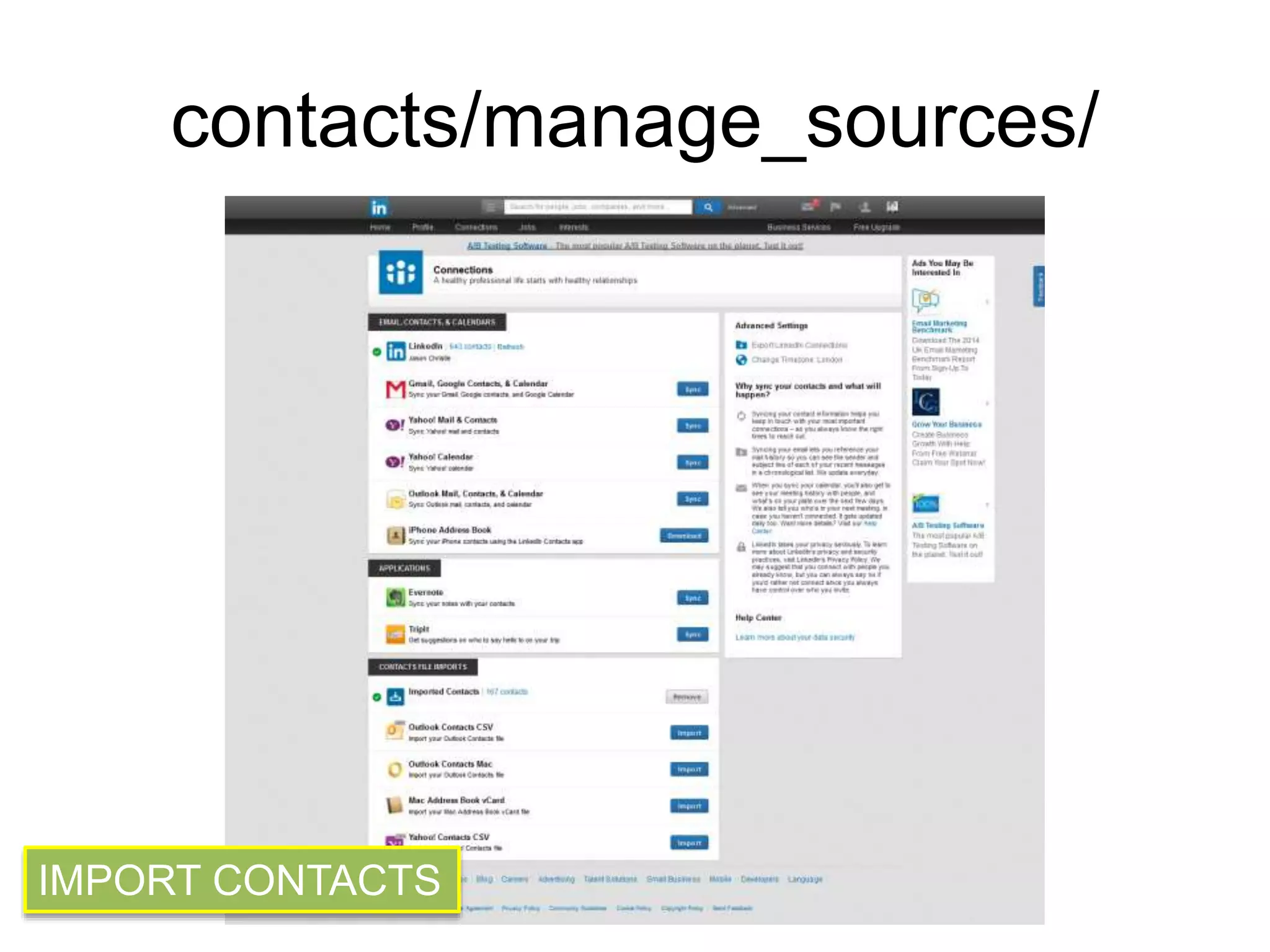 contacts/manage_sources/ 
IMPORT CONTACTS 
 
