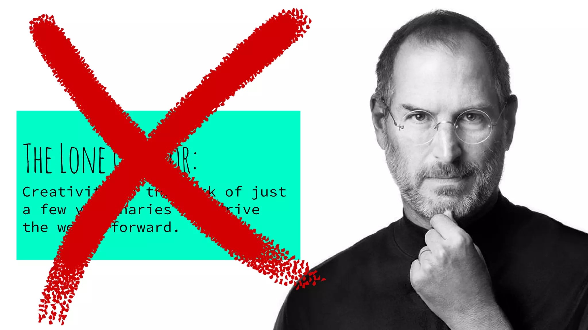 TheLoneCreator:
Creativity is the work of just
a few visionaries who drive
the world forward.
 