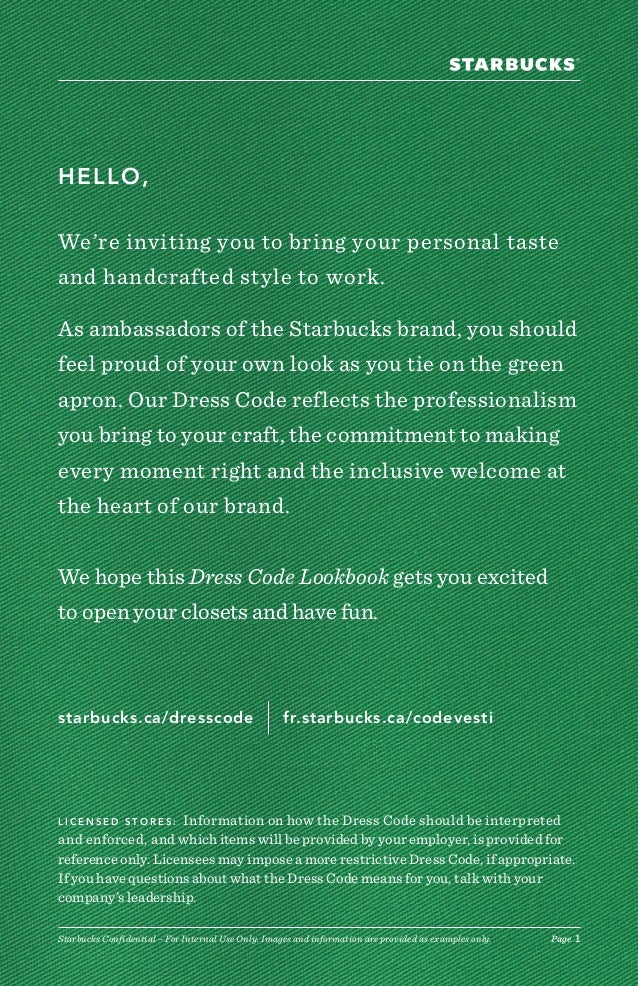 Lookbook Starbucks Dress Code