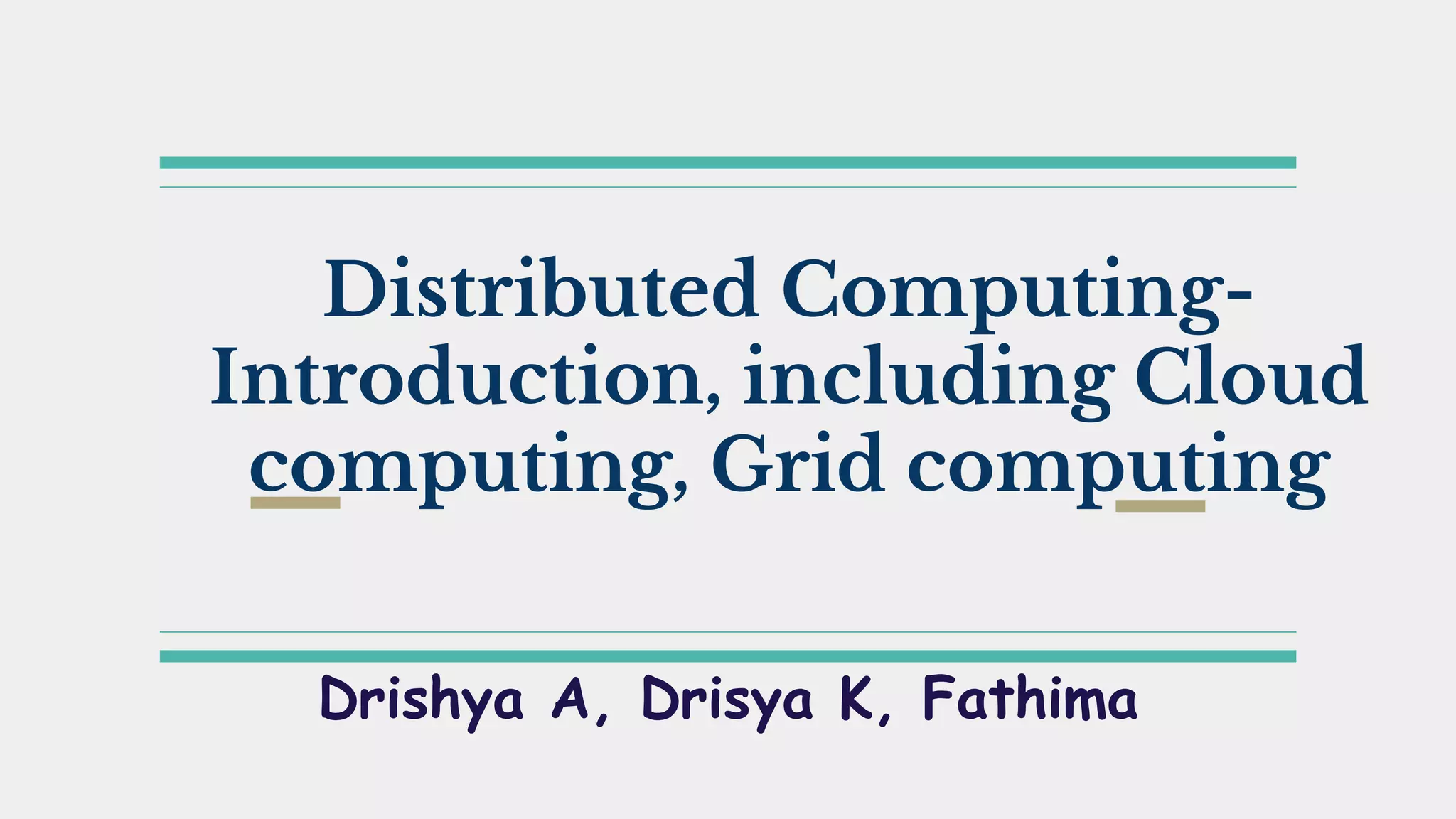Distributed Computing | PPT