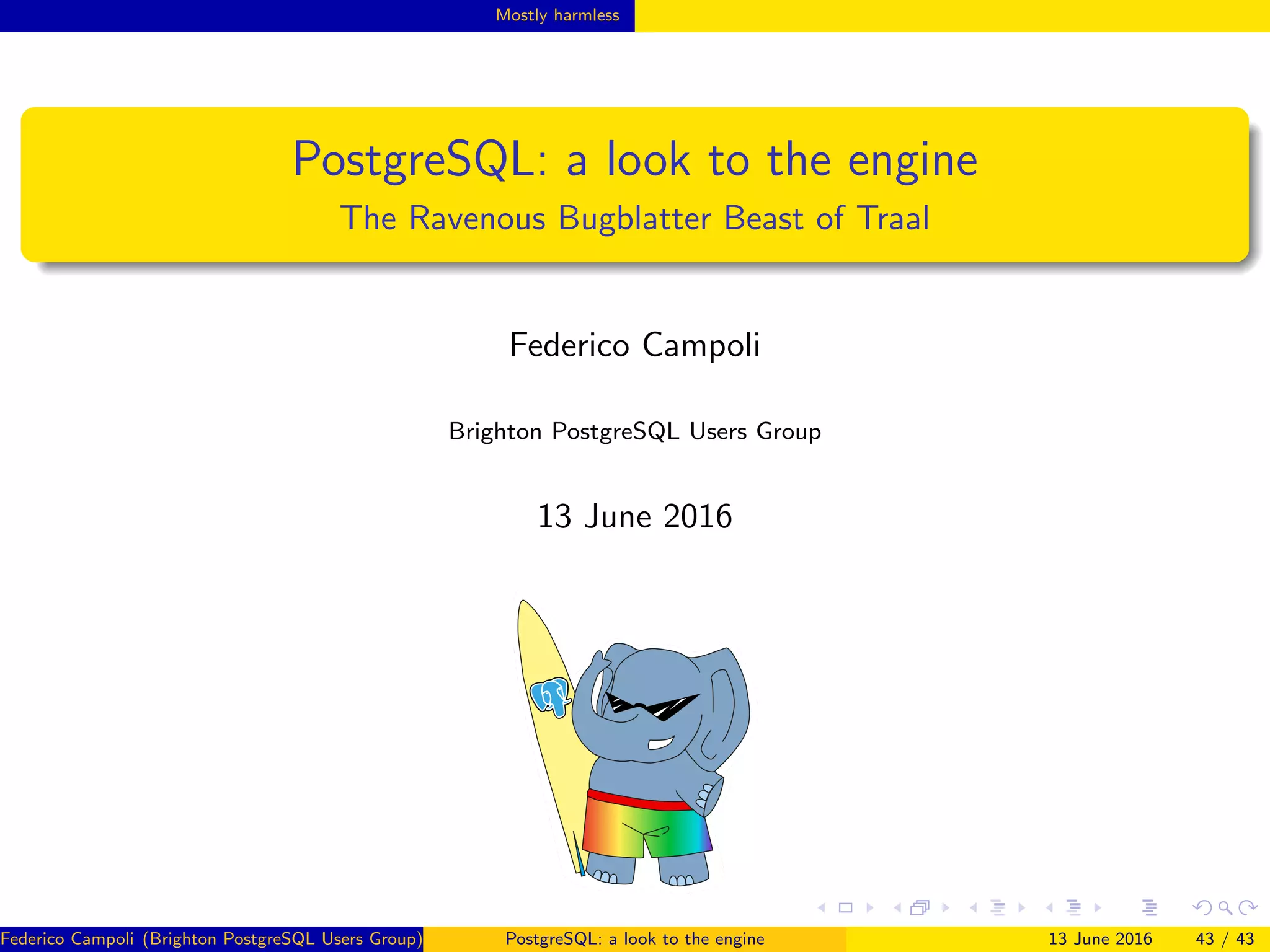 a look at the postgresql engine | PPT