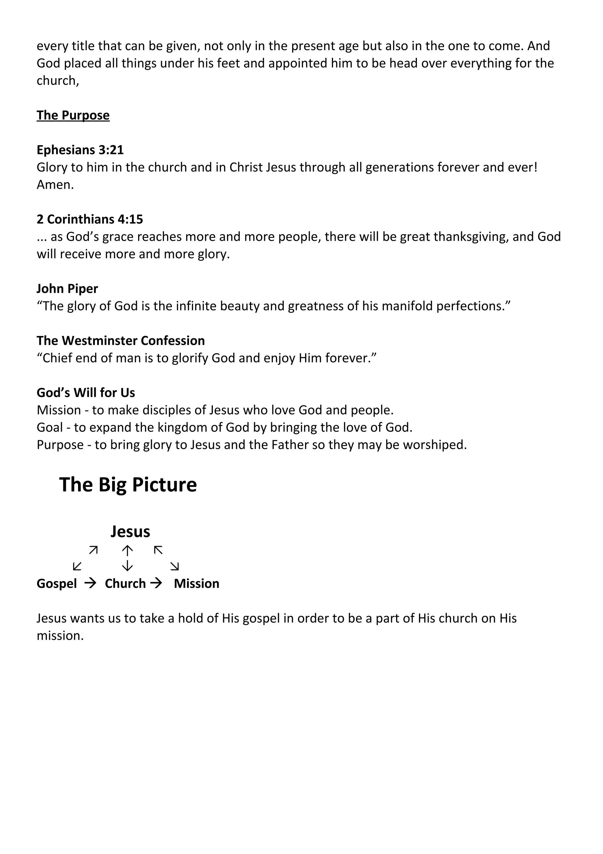 Looking at the Big Picture Handout | DOC