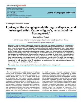 Vol.8(4), pp. 32-36, April 2017
DOI: 10.5897/JLC2017.0430
Article Number: 9F3159D63429
ISSN 2141-6540
Copyright © 2017
Aut...