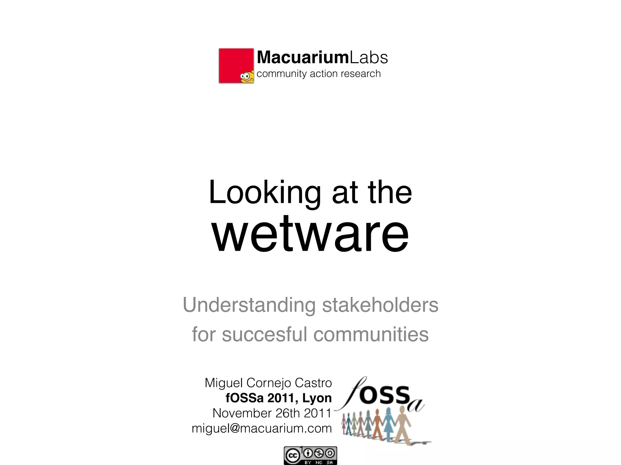 Looking at the wetware | PPT
