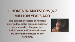 LOOKING BACK AT HUMAN BIOCULTURAL AND SOCIAL EVOLUTION AND TRACING THE ...
