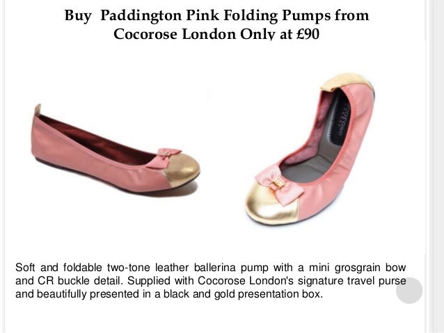 Looking classic elegance leather folding ballet pumps