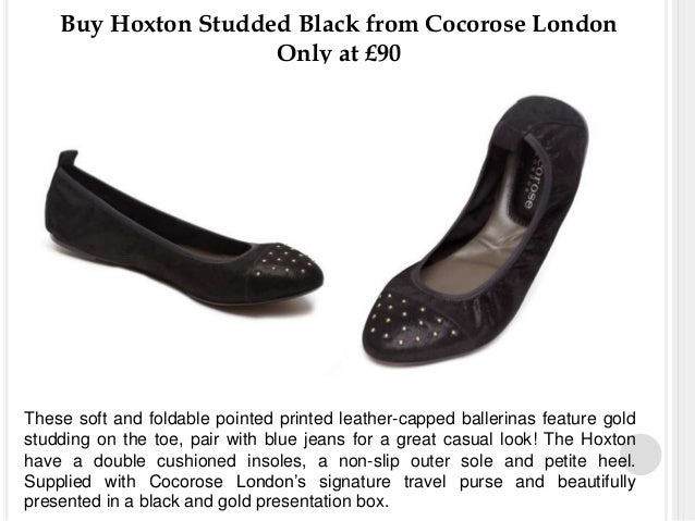 Looking classic elegance leather folding ballet pumps