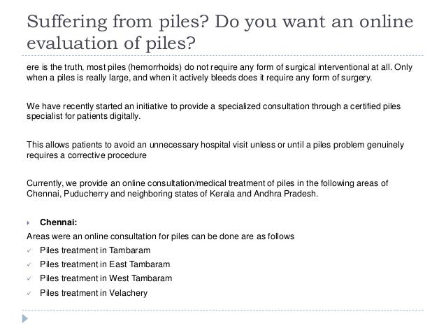 Looking for a piles treatment in Velachery, Chennai?