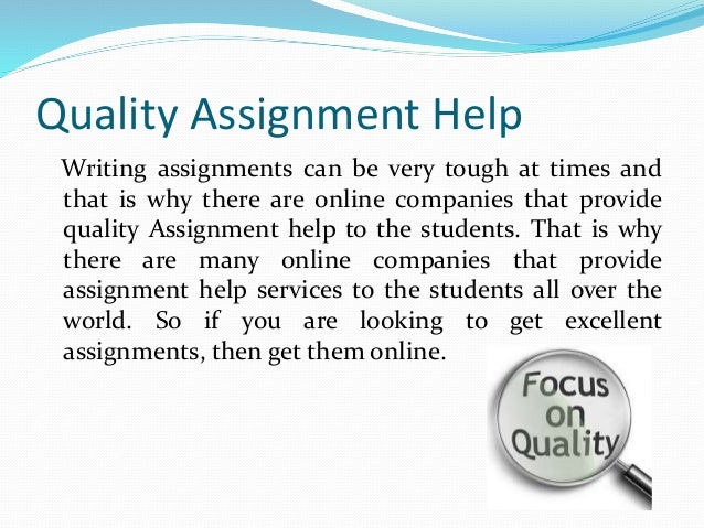 Need help in assignment