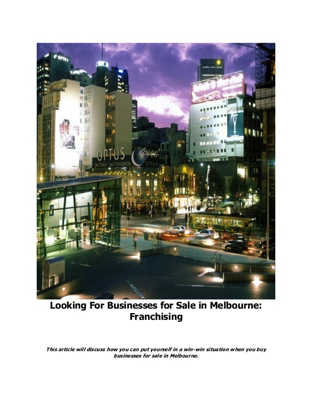 Looking For Businesses for Sale in Melbourne Franchising