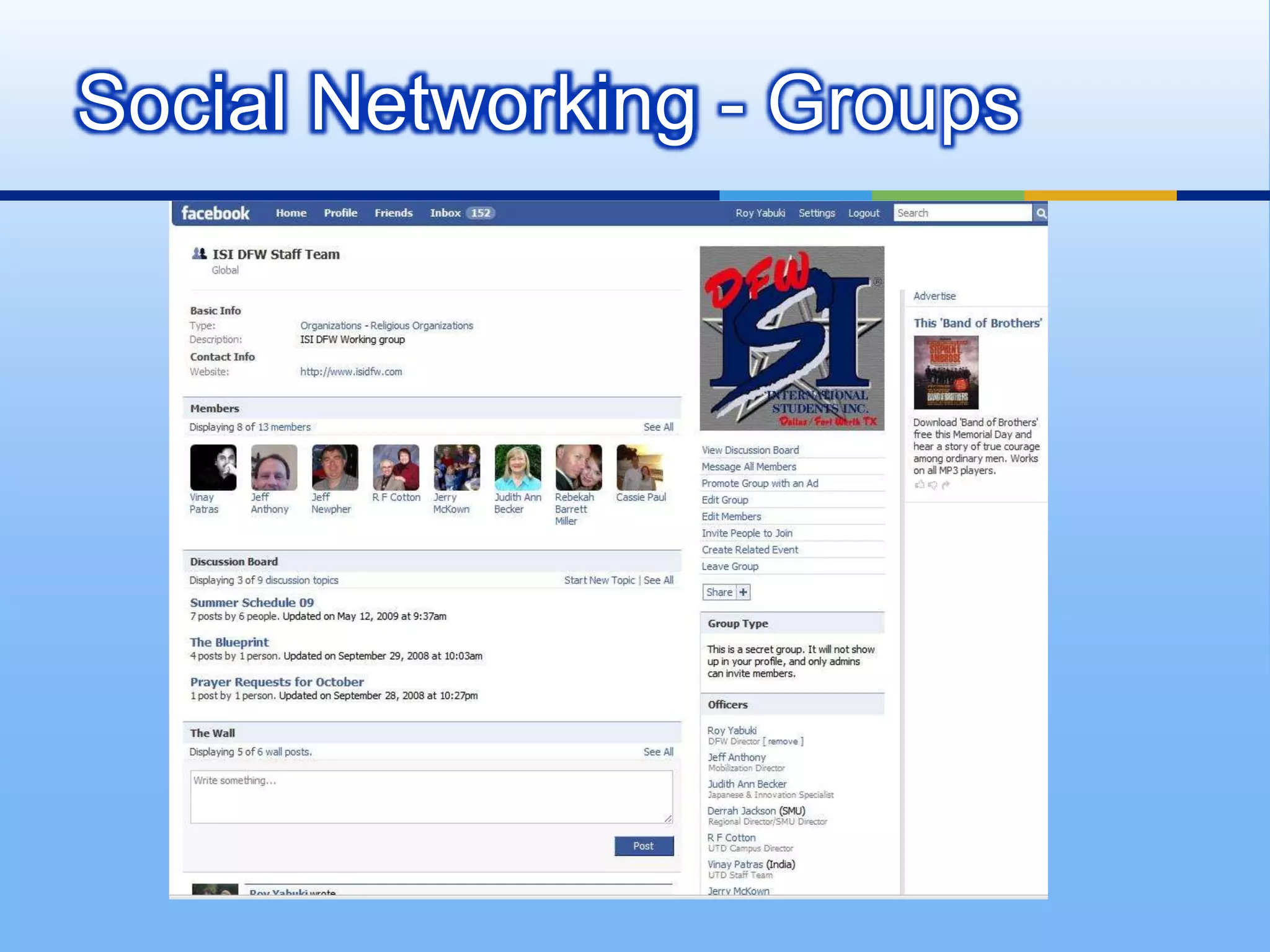 Social Networking - Groups
 