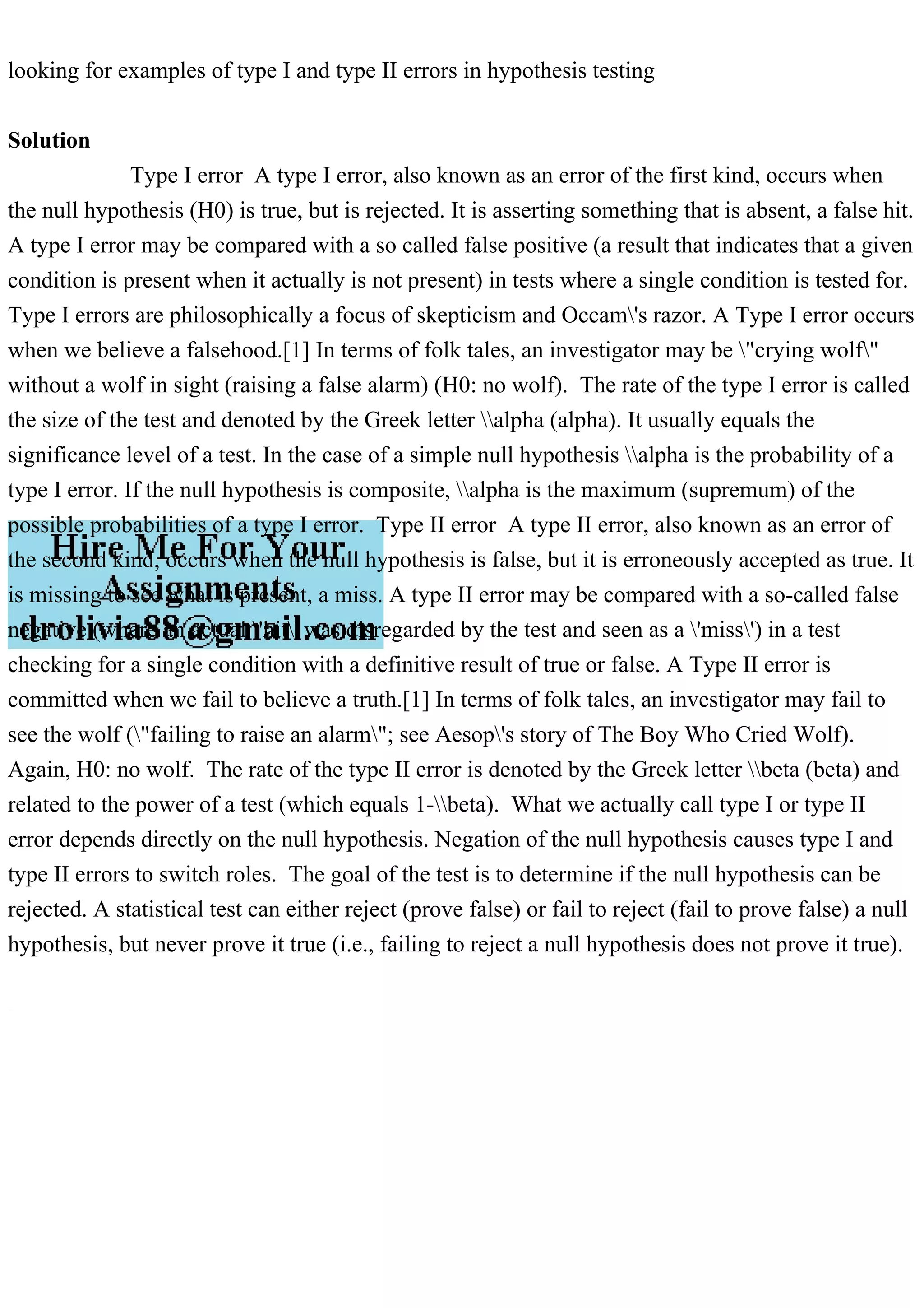 looking for examples of type I and type II errors in hypothesis test.pdf