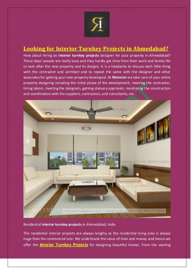 Looking For Interior Turnkey Projects In Ahmedabad