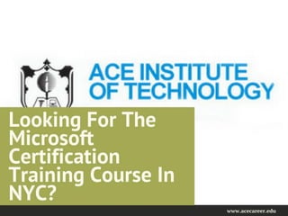 Microsoft Certification And Training Courses In New York