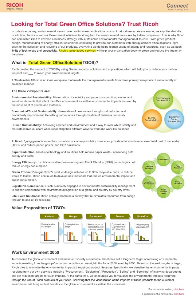 Looking for Total Green Office Solutions? Trust Ricoh