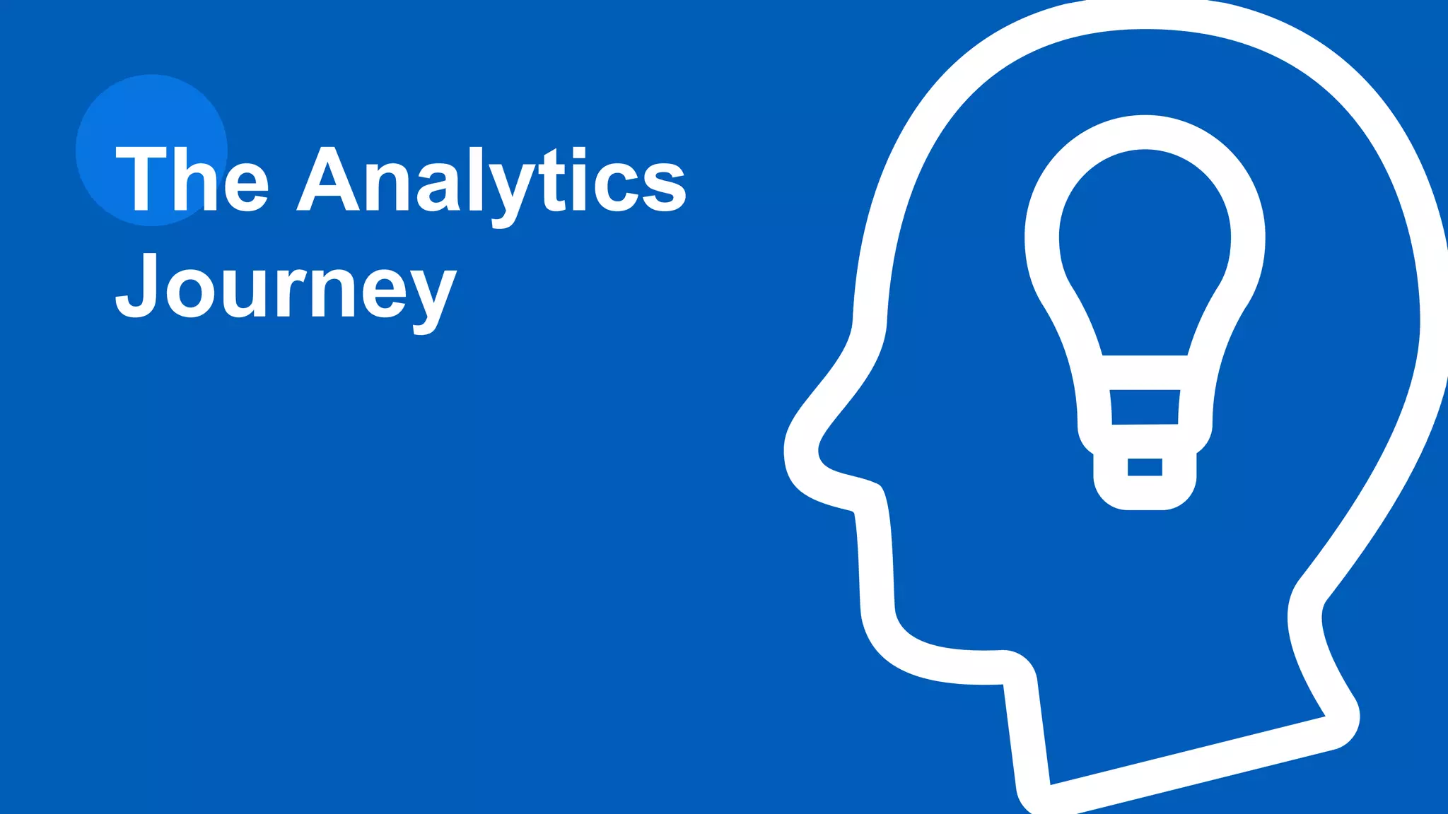 The Analytics
Journey
 