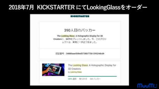 2018年7月 KICKSTARTER にてLookingGlassをオーダー
 