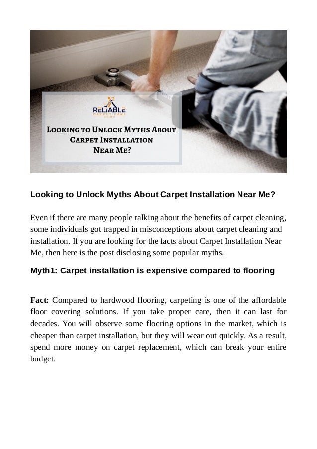 Looking to unlock myths about carpet installation near me?