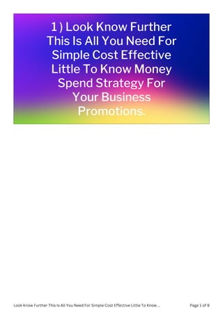 Business Owners Simple Cost Marketing 
