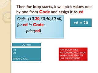 LOOPS TOPIC FOR CLASS XI PYTHON SYLLABUS | PDF