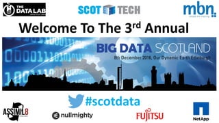 Welcome To The 3rd Annual
#scotdata
 