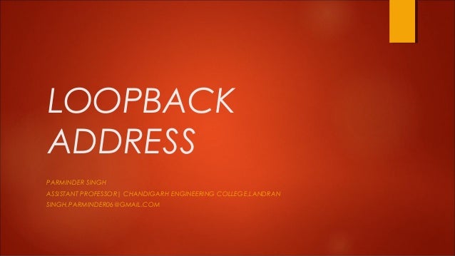 loopback ip address loopback ip address