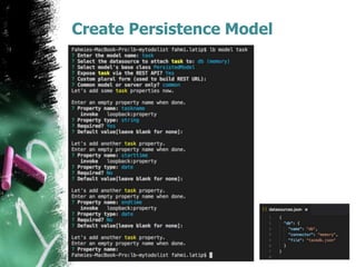 Create Persistence Model
 