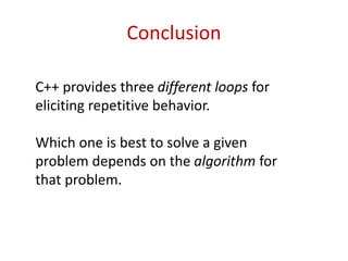 Loop c++ | PPT