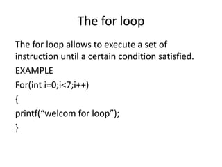 Loop control | PPT