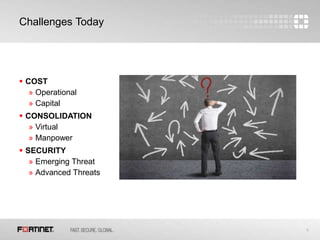5
Challenges Today
 COST
» Operational
» Capital
 CONSOLIDATION
» Virtual
» Manpower
 SECURITY
» Emerging Threat
» Advanced Threats
 