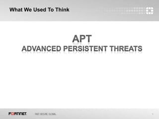 6
What We Used To Think
 