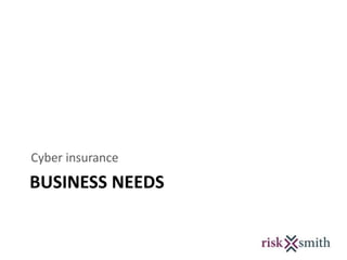 BUSINESS NEEDS
Cyber insurance
 