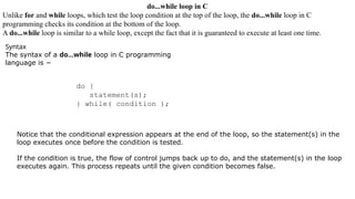 This is a presentation related to loop in C | PPTX