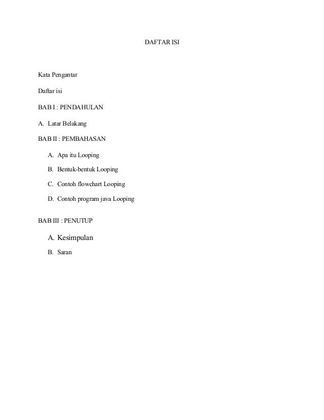 Contoh Laporan Makalah Tentang Per Ulangan Loopins Dalam