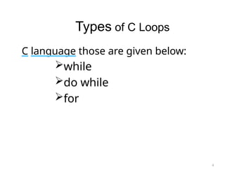 Looping Information looping-in -c-data-structure-and-alogrithm.pptx